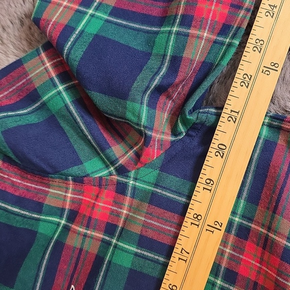 Soft Vineyard vines long Blue Green Red White Button flannel size 10 - Picture 10 of 11